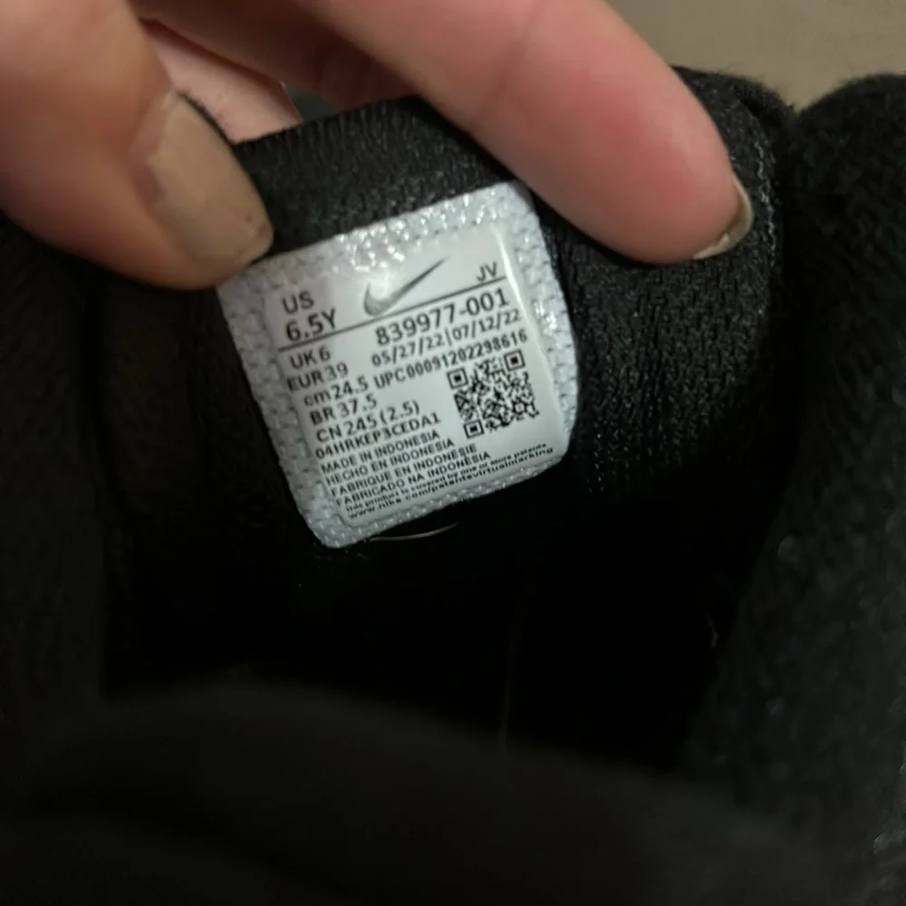 Nike all black high top basketball shoes size 6.5Y